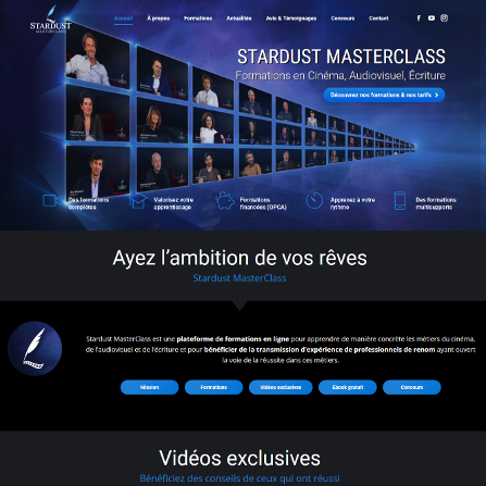 création site internet stardust masterclass