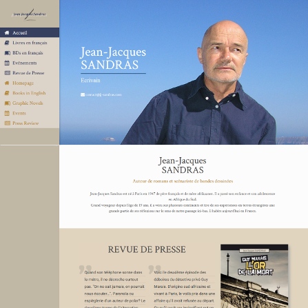 création site internet pour Sandras